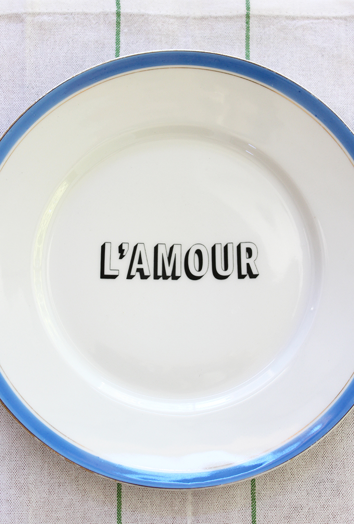 Assiette bleue L'amour – Image 3