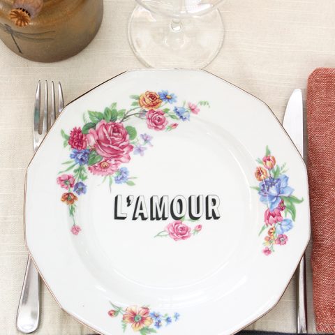 Assiette creuse L'amour fleurie