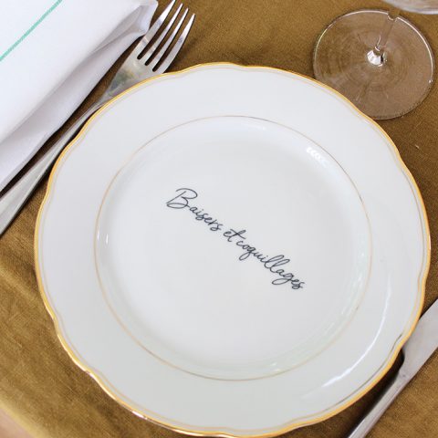 Assiette Baisers et coquillages