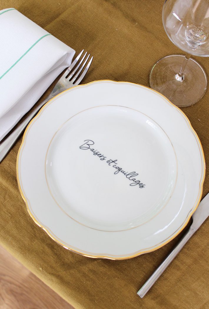 Assiette Baisers et coquillages
