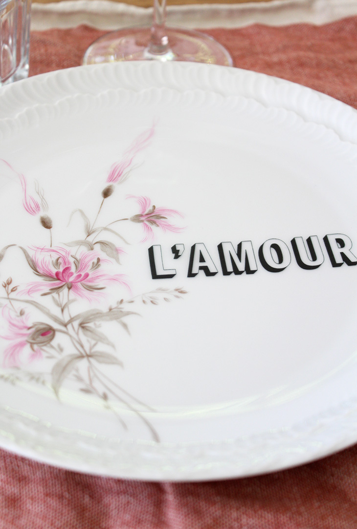 Assiette L'amour fleurs – Image 3