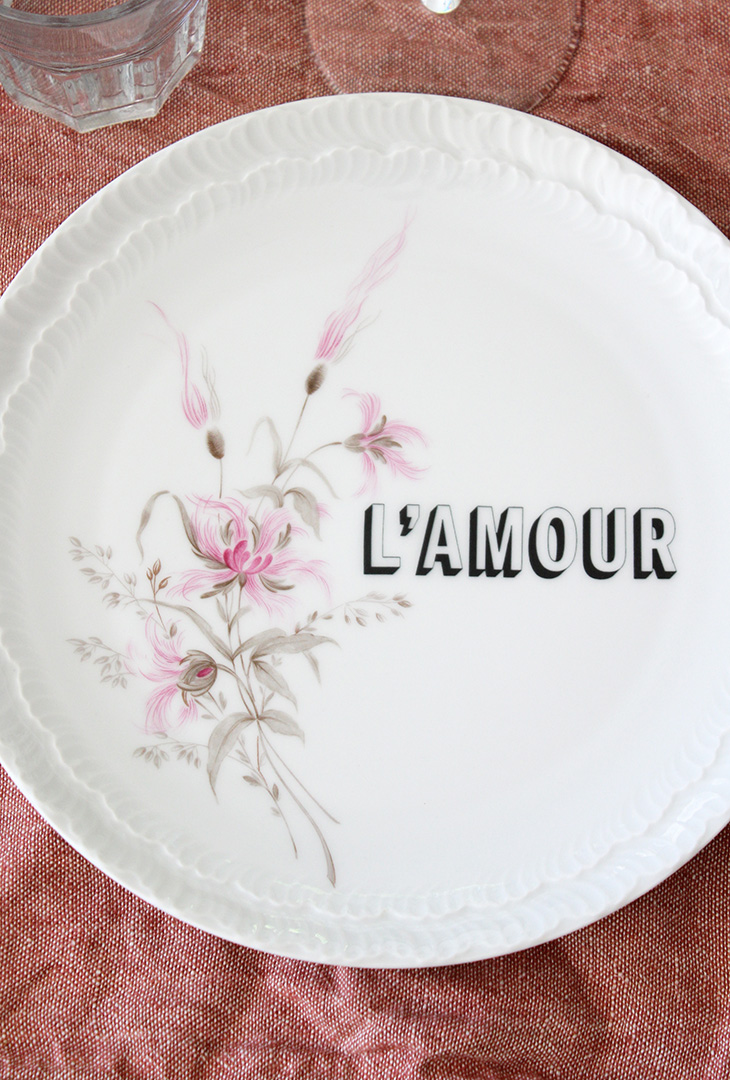 Assiette L'amour fleurs – Image 2