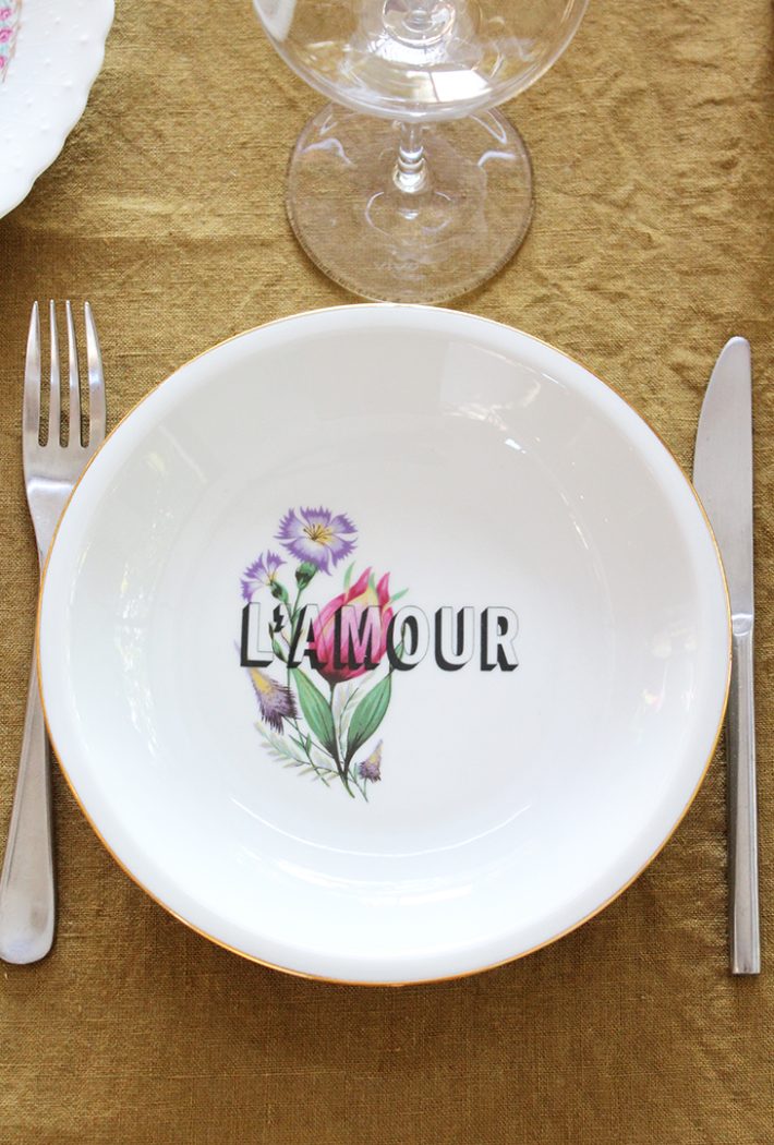Assiette creuse L'amour